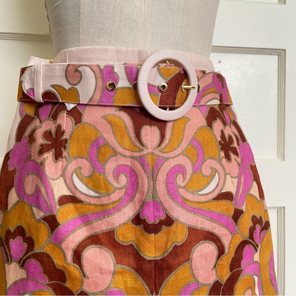 $900 Zimmermann Acadian Paisley Linen Tunic Shorts Set - Picture 7 of 16